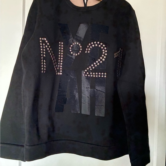 Black Women's Crew Neck Sweater - Picture 1 of 5